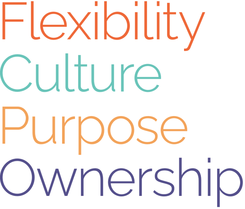 Felxibility, culture, purpose, ownership - internal communications jobs.