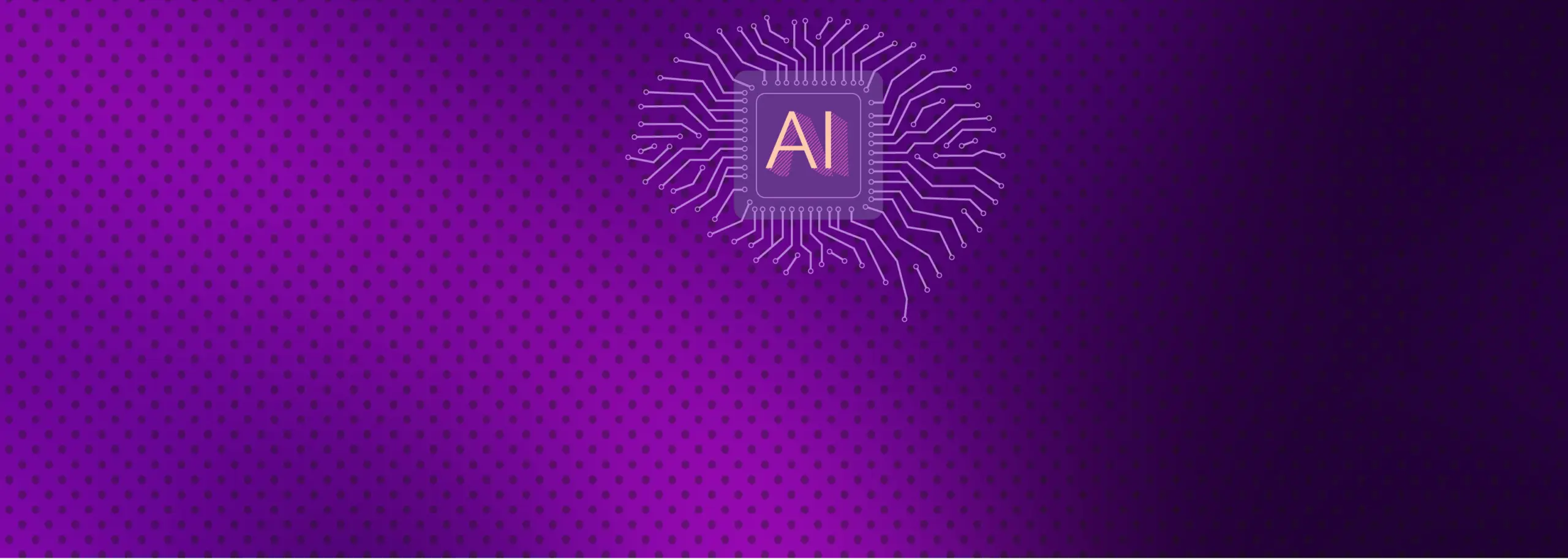 Purple illustration of neural AI network
